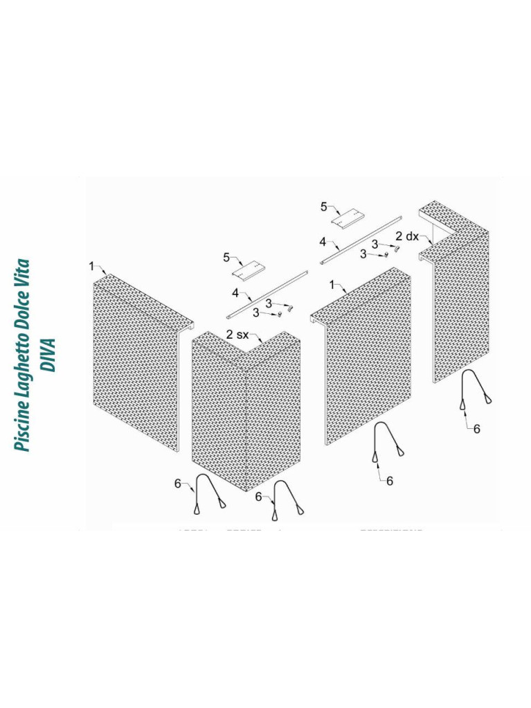 Panneau synthétique tressé angle droit DIVA