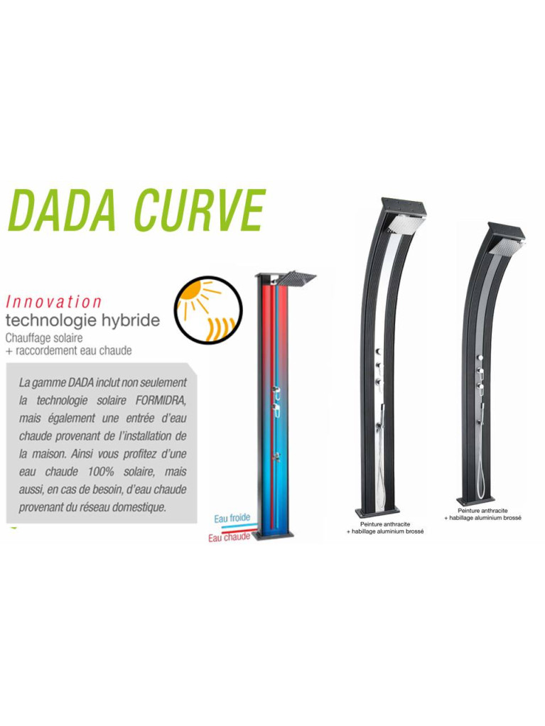 Douche solaire Hybride DADA CURVE 40L ALU