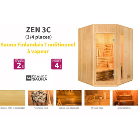 Sauna ZEN 3C (3/4 places)