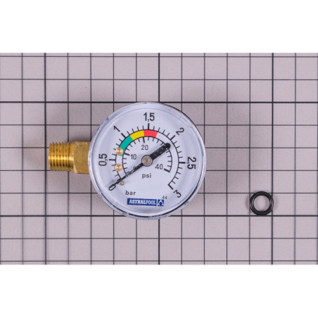 Manomètre petit filetage pour filtre à sable Astral