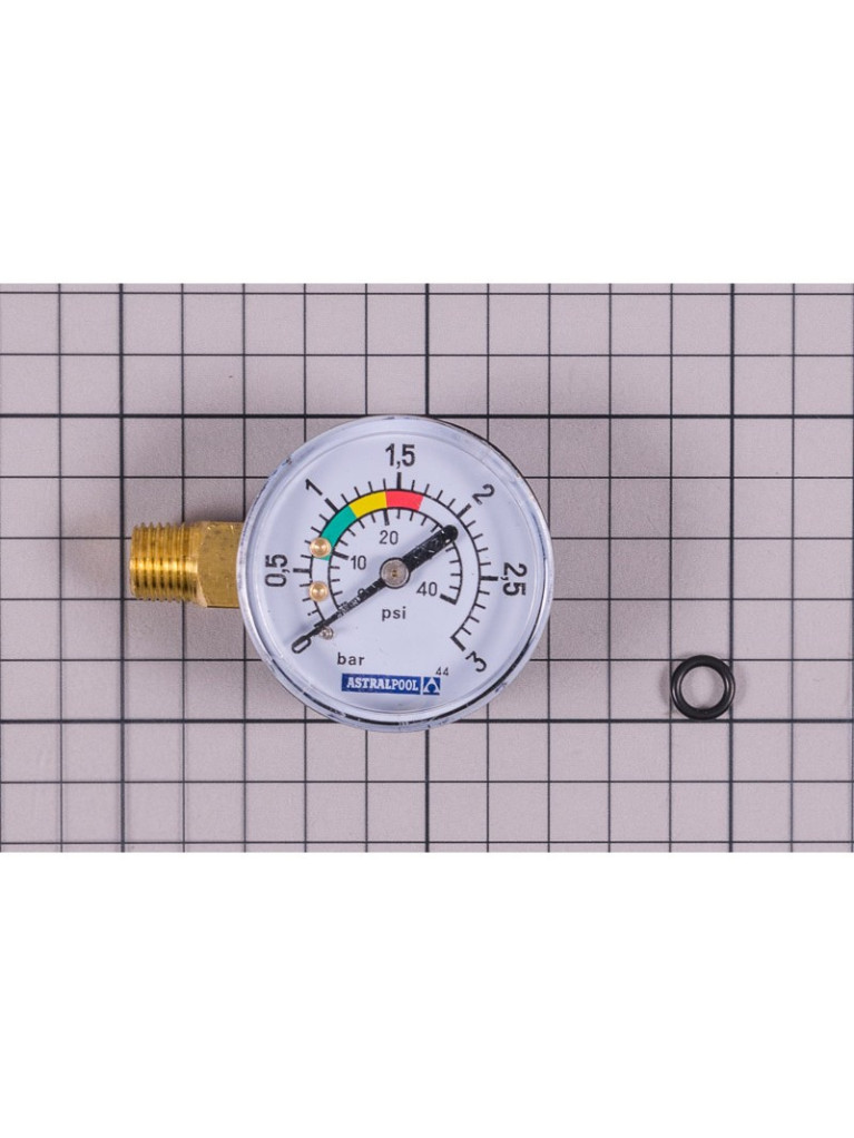 Manomètre petit filetage pour filtre à sable Astral